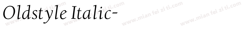 Oldstyle Italic字体转换
